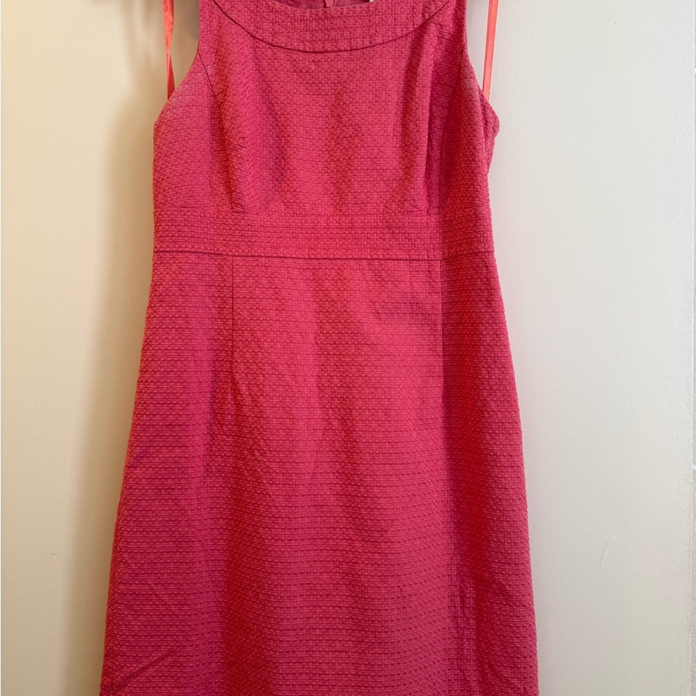 LOFT Textured Pink Mini Dress